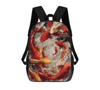 sinyumoney Mochilas Infantiles Impresas En 3D Koi Fish Swimming Art Print Mochilas Mochilas De Moda Casual Mochila De Día Bonitas Bolsas De Viaje Mochila Casual Para Exteriores Para Niño Y Niña