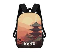 sinyumoney Mochilas Infantiles Impresas En 3D Kyoto Japan Pagoda Sunset Art Mochila Escolar Infantil Linda Mochila Informal Para Exteriores Para Niños Estudiantes De Secundaria 17inch