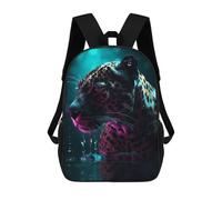 sinyumoney Mochilas Infantiles Impresas En 3D Leopard Jaguar Neon Art Mochila Escolar Infantil Linda Mochila Informal Para Exteriores Para Niños Estudiantes De Secundaria 17inch