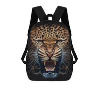 sinyumoney Mochilas Infantiles Impresas En 3D Leopard Roar Close-Up Mochila Escolar Infantil Linda Mochila Informal Para Exteriores Para Niños Estudiantes De Secundaria 17inch