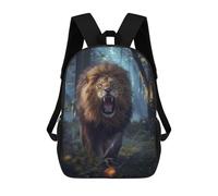 sinyumoney Mochilas Infantiles Impresas En 3D Lion in Magic Forest Mochilas Para Libros Para Niños Y Niñas Mochila Escolar Infantil Con Bolsillos Grandes Para Niños 17inch