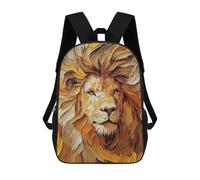 sinyumoney Mochilas Infantiles Impresas En 3D Lion Portrait Painting Mochila Escolar Infantil Linda Mochila Informal Para Exteriores Para Niños Estudiantes De Secundaria 17inch