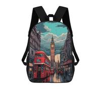 sinyumoney Mochilas Infantiles Impresas En 3D London Is Calling Mochila Escolar Infantil Linda Mochila Informal Para Exteriores Para Niños Estudiantes De Secundaria 17inch