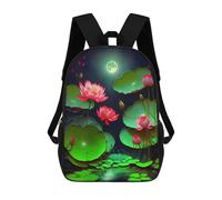 sinyumoney Mochilas Infantiles Impresas En 3D Lotus Pond Moonlit Night -1 Mochilas Para Libros Para Niños Y Niñas Mochila Escolar Infantil Con Bolsillos Grandes Para Niños 17inch