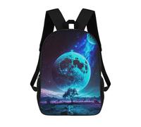 sinyumoney Mochilas Infantiles Impresas En 3D Lunar Vista Space Fantasy Mochilas Para Libros Para Niños Y Niñas Mochila Escolar Infantil Con Bolsillos Grandes Para Niños 17inch