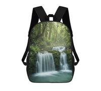 sinyumoney Mochilas Infantiles Impresas En 3D Lush Forest Waterfall Mochilas Mochilas De Moda Casual Mochila De Día Bonitas Bolsas De Viaje Mochila Casual Para Exteriores Para Niño Y Niña