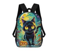 sinyumoney Mochilas Infantiles Impresas En 3D Magical Halloween Cat Scene Mochilas Escolares Para Niños Y Niñas Mochilas De Viaje Bolsas Para Libros Para La Escuela O Viajes 17inch
