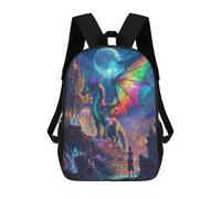 sinyumoney Mochilas Infantiles Impresas En 3D Magical Rainbow Dragon Mochila Escolar Infantil Linda Mochila Informal Para Exteriores Para Niños Estudiantes De Secundaria 17inch