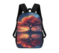 sinyumoney Mochilas Infantiles Impresas En 3D Magical Tree Reflection Mochila Escolar Infantil Linda Mochila Informal Para Exteriores Para Niños Estudiantes De Secundaria 17inch