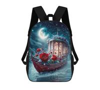 sinyumoney Mochilas Infantiles Impresas En 3D Magical Winter Night Scene Mochilas Escolares Para Niños Y Niñas Mochilas De Viaje Bolsas Para Libros Para La Escuela O Viajes 17inch