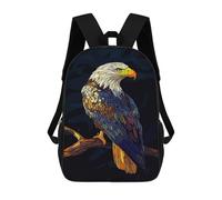 sinyumoney Mochilas Infantiles Impresas En 3D Majestic Bald Eagle Mochila Escolar Infantil Linda Mochila Informal Para Exteriores Para Niños Estudiantes De Secundaria 17inch