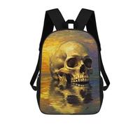 sinyumoney Mochilas Infantiles Impresas En 3D Memento Mori Reflections Mochilas Para Libros Para Niños Y Niñas Mochila Escolar Infantil Con Bolsillos Grandes Para Niños 17inch