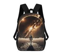 sinyumoney Mochilas Infantiles Impresas En 3D Moonlit Astronaut's Journey Mochila Escolar Infantil Linda Mochila Informal Para Exteriores Para Niños Estudiantes De Secundaria 17inch