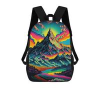 sinyumoney Mochilas Infantiles Impresas En 3D Mountain Landscape Mochilas Para Libros Para Niños Y Niñas Mochila Escolar Infantil Con Bolsillos Grandes Para Niños 17inch