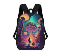 sinyumoney Mochilas Infantiles Impresas En 3D Mushroom Fantasy Landscape-1 Mochilas Para Libros Para Niños Y Niñas Mochila Escolar Infantil Con Bolsillos Grandes Para Niños 17inch