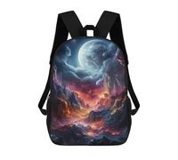 sinyumoney Mochilas Infantiles Impresas En 3D Mystical Cosmic Landscape Mochilas Escolares Para Niños Y Niñas Mochilas De Viaje Bolsas Para Libros Para La Escuela O Viajes 17inch