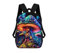 sinyumoney Mochilas Infantiles Impresas En 3D Mystical Mushroom House-1 Mochilas Escolares Para Niños Y Niñas Mochilas De Viaje Bolsas Para Libros Para La Escuela O Viajes 17inch