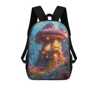 sinyumoney Mochilas Infantiles Impresas En 3D Mystical Mushroom House in Forest Mochilas Mochilas De Moda Casual Mochila De Día Bonitas Bolsas De Viaje Mochila Casual Para Exteriores Para Niño Y Niña