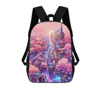 sinyumoney Mochilas Infantiles Impresas En 3D Neon Dreamscape Cityscape Mochilas Para Libros Para Niños Y Niñas Mochila Escolar Infantil Con Bolsillos Grandes Para Niños 17inch