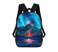 sinyumoney Mochilas Infantiles Impresas En 3D Neon Mountain Reflections Mochila Escolar Infantil Linda Mochila Informal Para Exteriores Para Niños Estudiantes De Secundaria 17inch