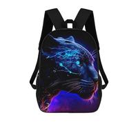 sinyumoney Mochilas Infantiles Impresas En 3D Neon Panther Profile Mochila Escolar Infantil Linda Mochila Informal Para Exteriores Para Niños Estudiantes De Secundaria 17inch