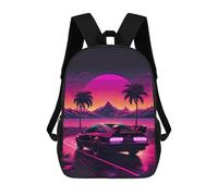 sinyumoney Mochilas Infantiles Impresas En 3D Neon Retro Car Drive Mochilas Escolares Para Niños Y Niñas Mochilas De Viaje Bolsas Para Libros Para La Escuela O Viajes 17inch