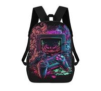 sinyumoney Mochilas Infantiles Impresas En 3D Neon Retro Gaming Art Mochila Escolar Infantil Linda Mochila Informal Para Exteriores Para Niños Estudiantes De Secundaria 17inch