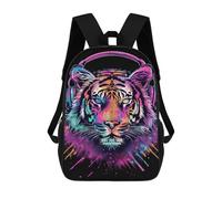 sinyumoney Mochilas Infantiles Impresas En 3D Neon Tiger Headphones Art Print Mochilas Mochilas De Moda Casual Mochila De Día Bonitas Bolsas De Viaje Mochila Casual Para Exteriores Para Niño Y Niña