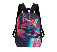 sinyumoney Mochilas Infantiles Impresas En 3D Neon Wolf Glasses Art Mochilas Para Libros Para Niños Y Niñas Mochila Escolar Infantil Con Bolsillos Grandes Para Niños 17inch
