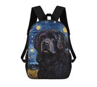 sinyumoney Mochilas Infantiles Impresas En 3D Newfoundland Dog Starry Mochilas Escolares Para Niños Y Niñas Mochilas De Viaje Bolsas Para Libros Para La Escuela O Viajes 17inch