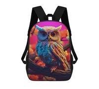sinyumoney Mochilas Infantiles Impresas En 3D Owl Abstract 3d Mochilas Mochilas De Moda Casual Mochila De Día Bonitas Bolsas De Viaje Mochila Casual Para Exteriores Para Niño Y Niña