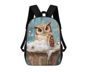 sinyumoney Mochilas Infantiles Impresas En 3D Owl Bath Time Fun Mochilas Mochilas De Moda Casual Mochila De Día Bonitas Bolsas De Viaje Mochila Casual Para Exteriores Para Niño Y Niña