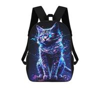 sinyumoney Mochilas Infantiles Impresas En 3D Paint Glitching Cat Mochilas Para Libros Para Niños Y Niñas Mochila Escolar Infantil Con Bolsillos Grandes Para Niños 17inch