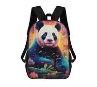 sinyumoney Mochilas Infantiles Impresas En 3D Panda in A Colorful Garden Mochilas Escolares Para Niños Y Niñas Mochilas De Viaje Bolsas Para Libros Para La Escuela O Viajes 17inch