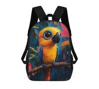 sinyumoney Mochilas Infantiles Impresas En 3D Parrot in Jungle Mochila Escolar Infantil Linda Mochila Informal Para Exteriores Para Niños Estudiantes De Secundaria 17inch