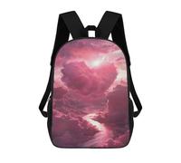 sinyumoney Mochilas Infantiles Impresas En 3D Pink Sky Heart Shape Mochilas Mochilas De Moda Casual Mochila De Día Bonitas Bolsas De Viaje Mochila Casual Para Exteriores Para Niño Y Niña
