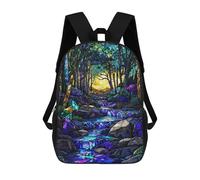 sinyumoney Mochilas Infantiles Impresas En 3D Prismatic Creek Mosaic Mochila Escolar Infantil Linda Mochila Informal Para Exteriores Para Niños Estudiantes De Secundaria 17inch