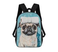 sinyumoney Mochilas Infantiles Impresas En 3D Pug with Toilet Paper Art Print Mochilas Mochilas De Moda Casual Mochila De Día Bonitas Bolsas De Viaje Mochila Casual Para Exteriores Para Niño Y Niña