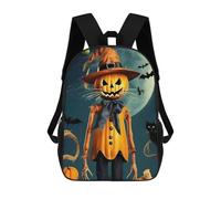 sinyumoney Mochilas Infantiles Impresas En 3D Pumpkin Scarecrow Halloween Mochila Escolar Infantil Linda Mochila Informal Para Exteriores Para Niños Estudiantes De Secundaria 17inch