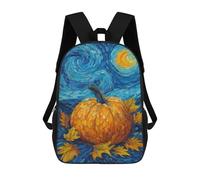 sinyumoney Mochilas Infantiles Impresas En 3D Pumpkin with Autumn Leaves-1 Mochilas Mochilas De Moda Casual Mochila De Día Bonitas Bolsas De Viaje Mochila Casual Para Exteriores Para Niño Y Niña
