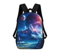 sinyumoney Mochilas Infantiles Impresas En 3D Purple Mountains Mochilas Para Libros Para Niños Y Niñas Mochila Escolar Infantil Con Bolsillos Grandes Para Niños 17inch