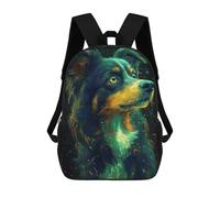 sinyumoney Mochilas Infantiles Impresas En 3D Radiant Border Collie Portrait Mochila Escolar Infantil Linda Mochila Informal Para Exteriores Para Niños Estudiantes De Secundaria 17inch