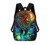 sinyumoney Mochilas Infantiles Impresas En 3D Rainbow Lion Artwork Mochilas Escolares Para Niños Y Niñas Mochilas De Viaje Bolsas Para Libros Para La Escuela O Viajes 17inch