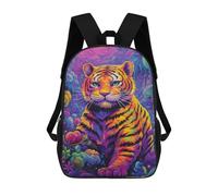 sinyumoney Mochilas Infantiles Impresas En 3D Rainbow Tiger in Fantasy Forest Mochilas Para Libros Para Niños Y Niñas Mochila Escolar Infantil Con Bolsillos Grandes Para Niños 17inch