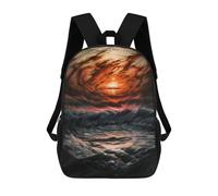 sinyumoney Mochilas Infantiles Impresas En 3D Red Sunset And Sea Mochilas Para Libros Para Niños Y Niñas Mochila Escolar Infantil Con Bolsillos Grandes Para Niños 17inch