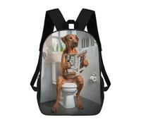 sinyumoney Mochilas Infantiles Impresas En 3D Rhodesian Ridgeback Toilet Mochila Escolar Infantil Linda Mochila Informal Para Exteriores Para Niños Estudiantes De Secundaria 17inch
