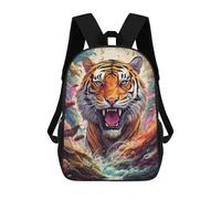 sinyumoney Mochilas Infantiles Impresas En 3D Roaring Tiger in Vibrant Colors Mochilas Escolares Para Niños Y Niñas Mochilas De Viaje Bolsas Para Libros Para La Escuela O Viajes 17inch