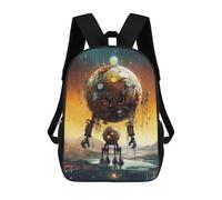 sinyumoney Mochilas Infantiles Impresas En 3D Robotic Sphere in A Futuristic Landscape Mochila Escolar Infantil Linda Mochila Informal Para Exteriores Para Niños Estudiantes De Secundaria 17inch