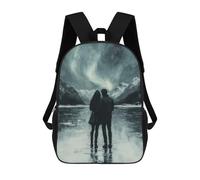 sinyumoney Mochilas Infantiles Impresas En 3D Romantic Northern Lights - Charcoal Art Mochilas Para Libros Para Niños Y Niñas Mochila Escolar Infantil Con Bolsillos Grandes Para Niños 17inch