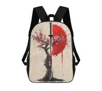 sinyumoney Mochilas Infantiles Impresas En 3D Sakura Katana Red Sun Mochilas Para Libros Para Niños Y Niñas Mochila Escolar Infantil Con Bolsillos Grandes Para Niños 17inch